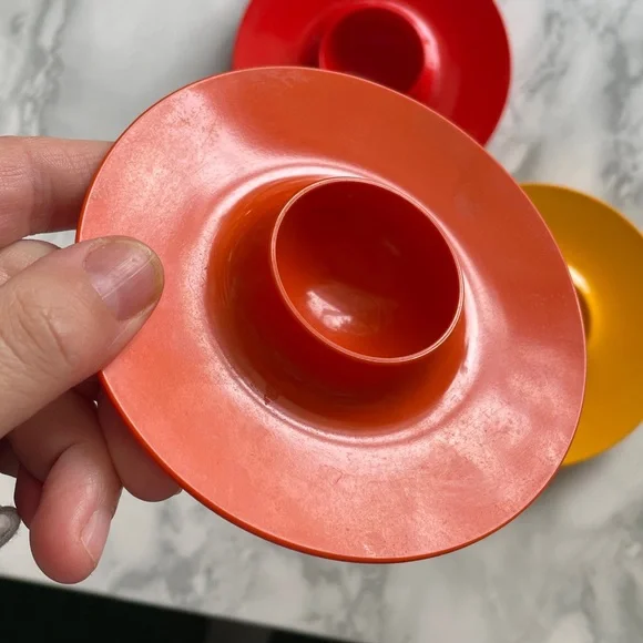 Vintage Rosti Egg Cups - Melamine Danish Design - AS IS - Picture 2 of 9